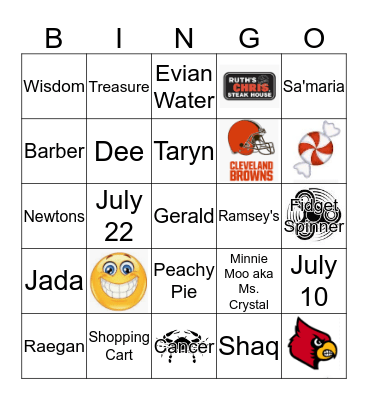 Happy Birthday Gerald! All things Gerald Bingo Card