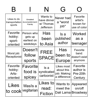 DigiComm Bingo Card