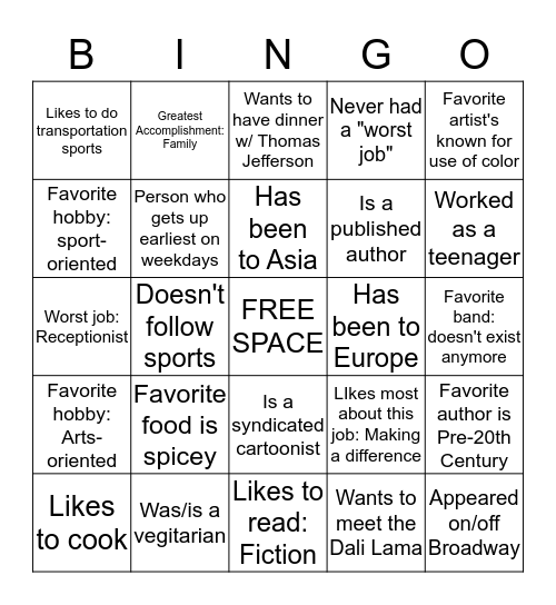 DigiComm Bingo Card