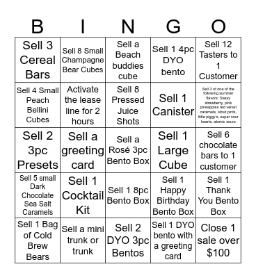 Beach Blanket Bingo (CANADA) Bingo Card