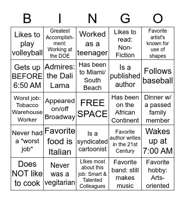 DigiComm Bingo Card