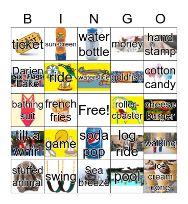 Amusement Park! Bingo Card