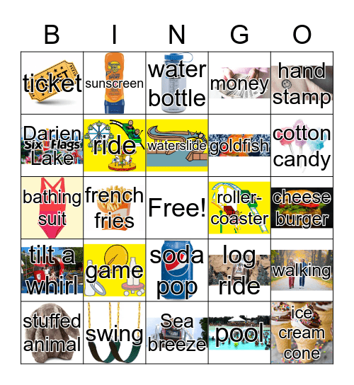 Amusement Park! Bingo Card