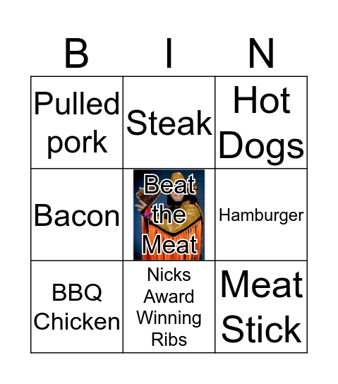 Beat the Meat Bingo Card