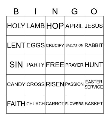 HAPPPY EASTER Bingo Card
