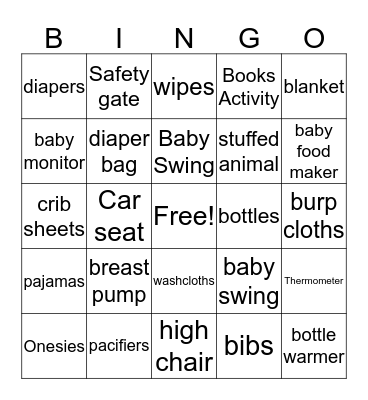 Chloe's Present Bingo Card