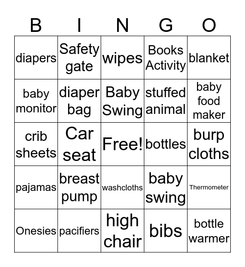 Chloe's Present Bingo Card