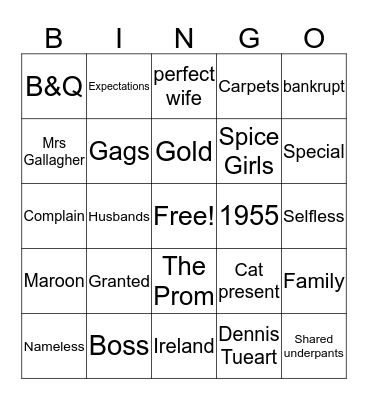 Michael & Marie's Wedding Day Bingo Card