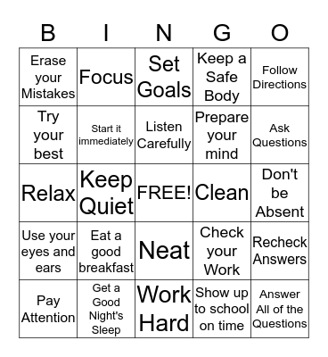 Testing Miss Malarkey Bingo Card