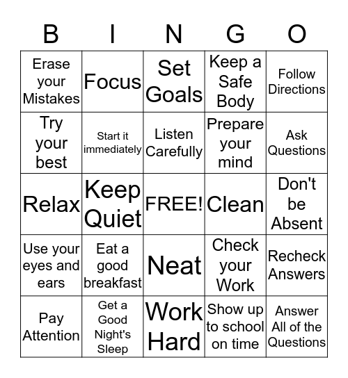 Testing Miss Malarkey Bingo Card