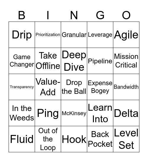 CMFG Lingo Bingo Card