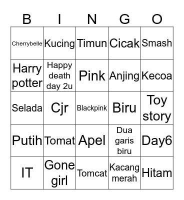 CHLORINDITA Bingo Card