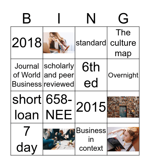 Library Bingo Card