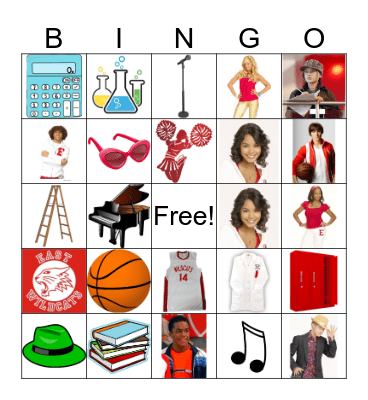 High School Musical Bingo Card