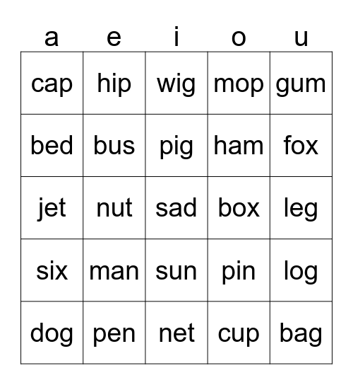 Bingo Card