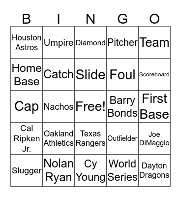Fraud Day Baseball Bingo! Bingo Card