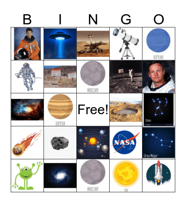 Out-of-this-World Space BINGO! Bingo Card