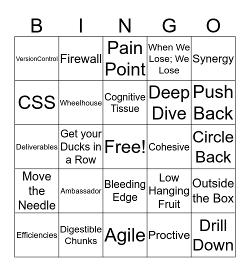 Scottie Bingo Card