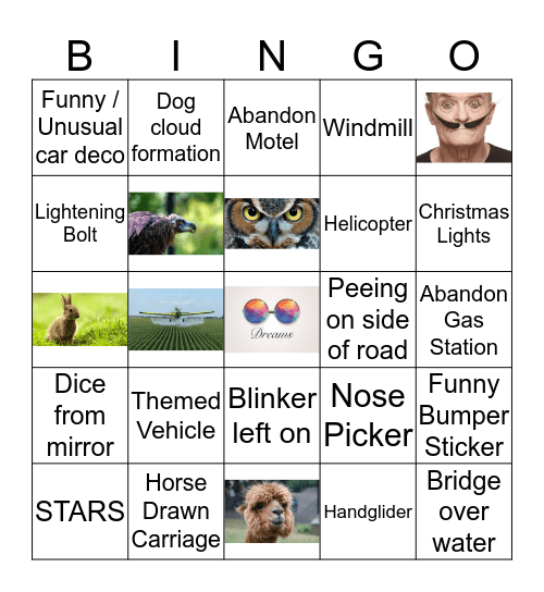 EPIC TRIP BINGO Card