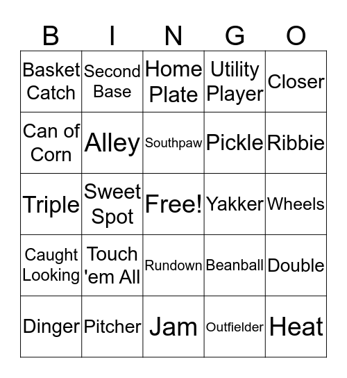 Legion A State Baseball Bingo - July 30th Bingo Card