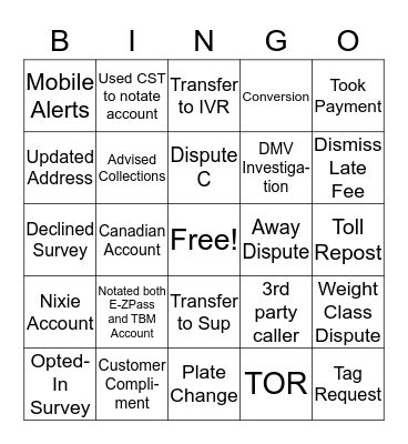 Notation BINGO Card