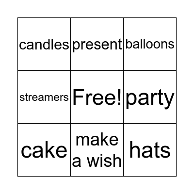 PROM Bingo Card