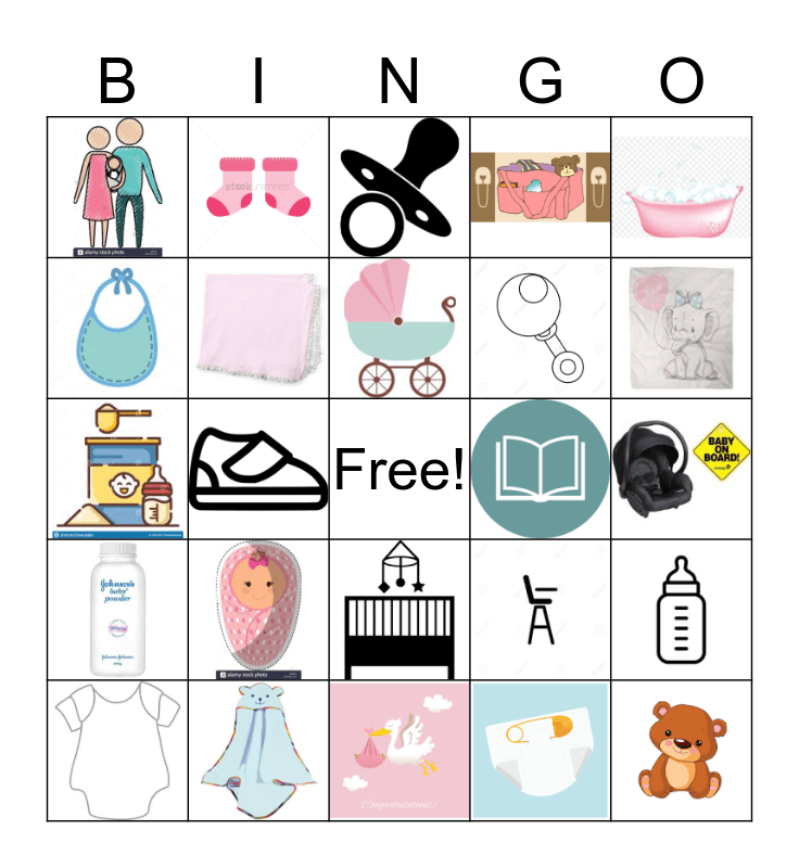 Baby Bingo graphics Bingo Card