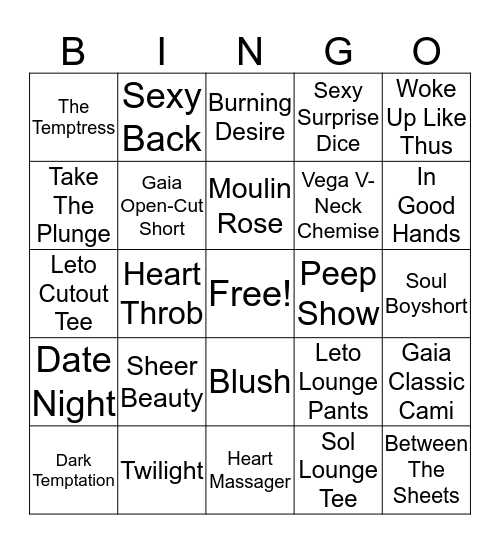 Pure Romance by Ary  Bingo Card