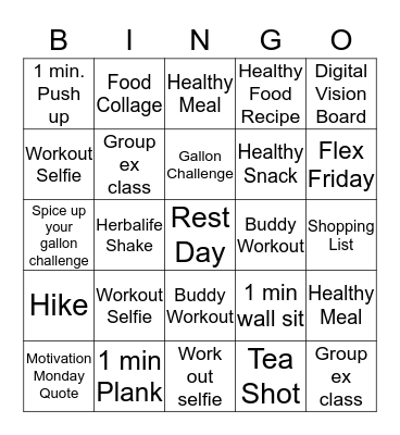 TRANSFORMATION Bingo Card