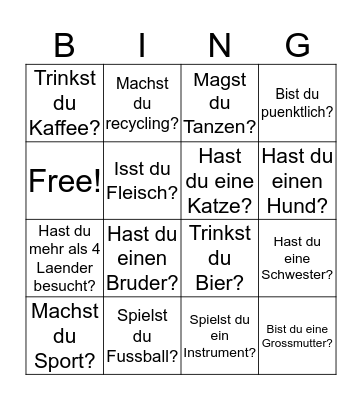 Find someone who... Bingo Card