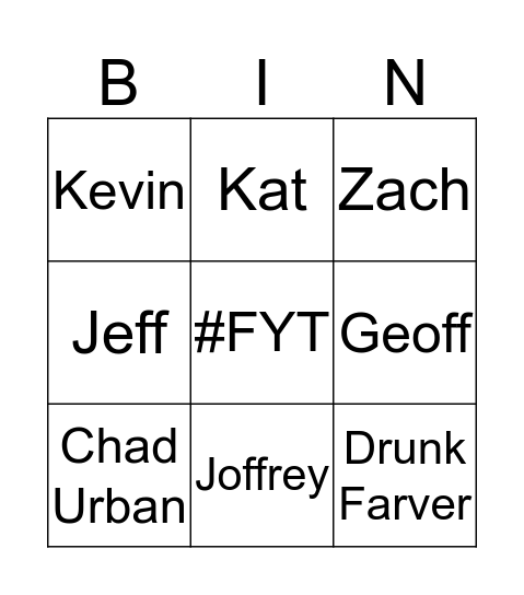 4th String Nonos Bingo Card