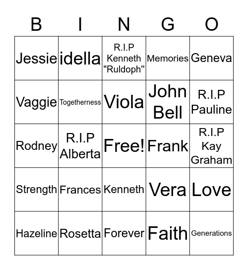 CORNELIUS & BEATTY Bingo Card