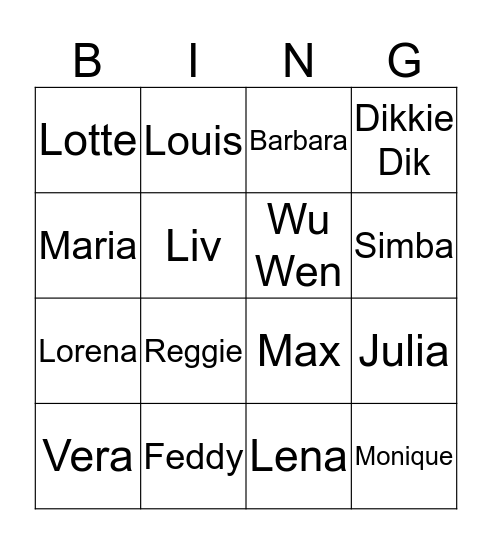 Bingo Card