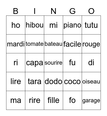 Bingo lecture Bingo Card