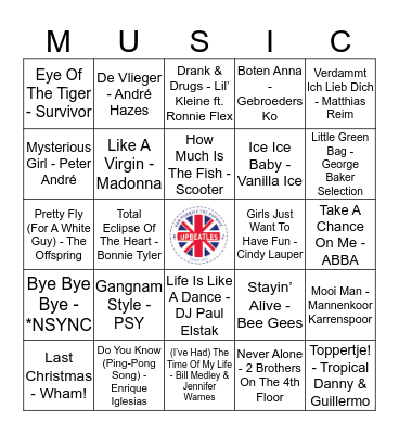301 Bingo Card