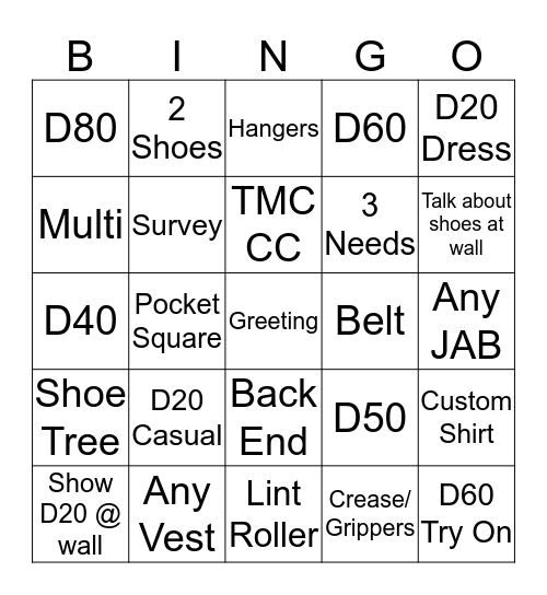 BINGOOOOOOOOOOOO Bingo Card