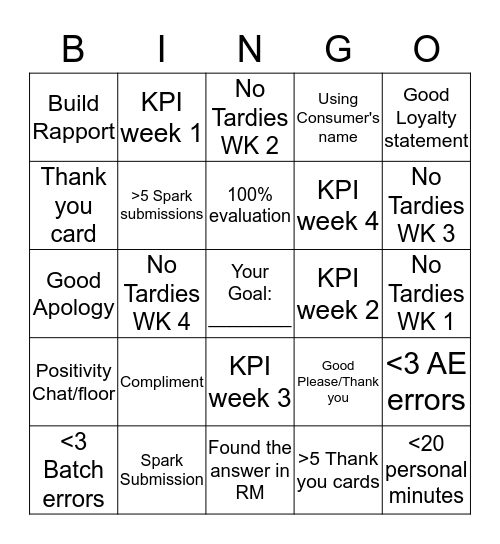 Colgate Bingo! Bingo Card