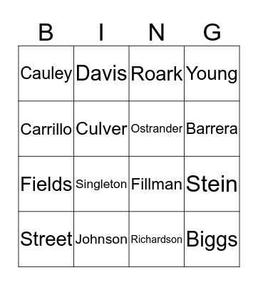 ILT BINGO Card