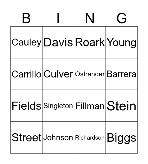 ILT BINGO Card