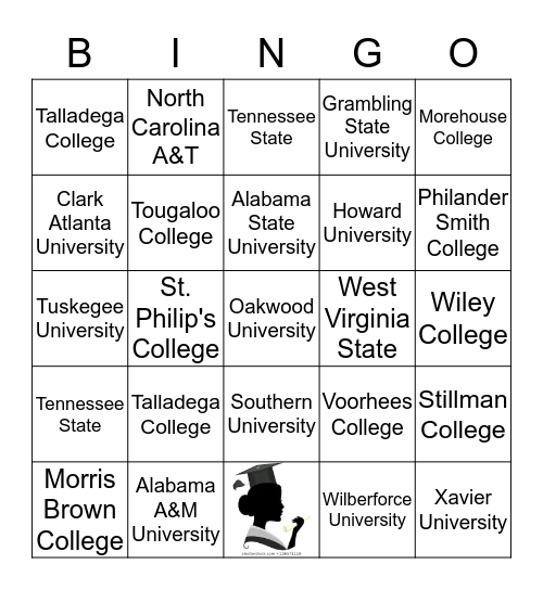 HBCU BINGO!! Bingo Card