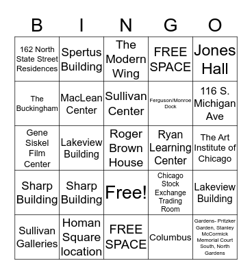 Art 22 Bingo Card