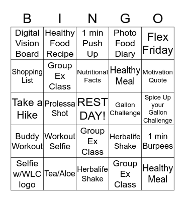 TRANSFORMATION Bingo Card