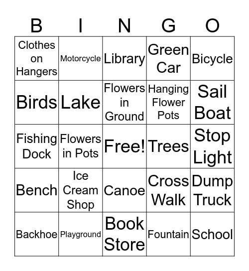 Grandma's Bingo Card