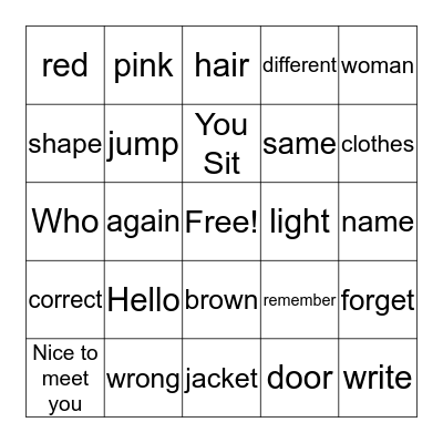 Bingo Card