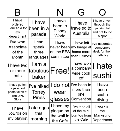 Bingo Card