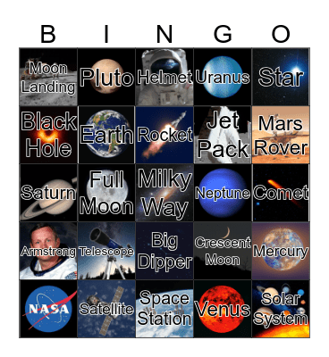 Space Bingo Card