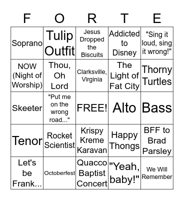 E LA NOTTE ITALIANA 2014 Bingo Card