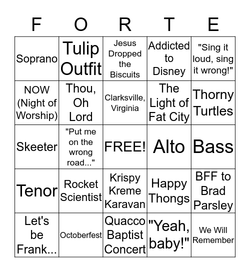 E LA NOTTE ITALIANA 2014 Bingo Card