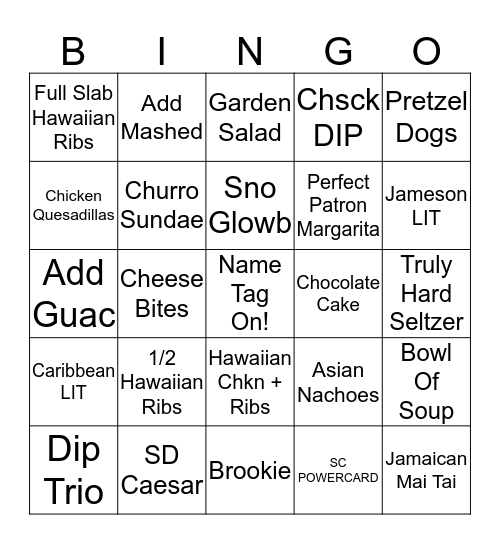 7-13 BINGO Card