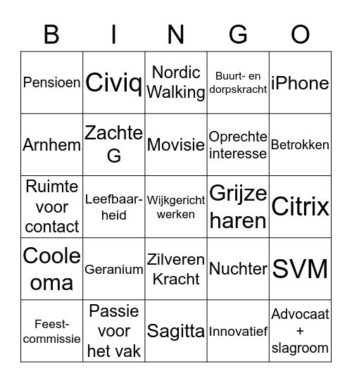 Jels Bingo Card